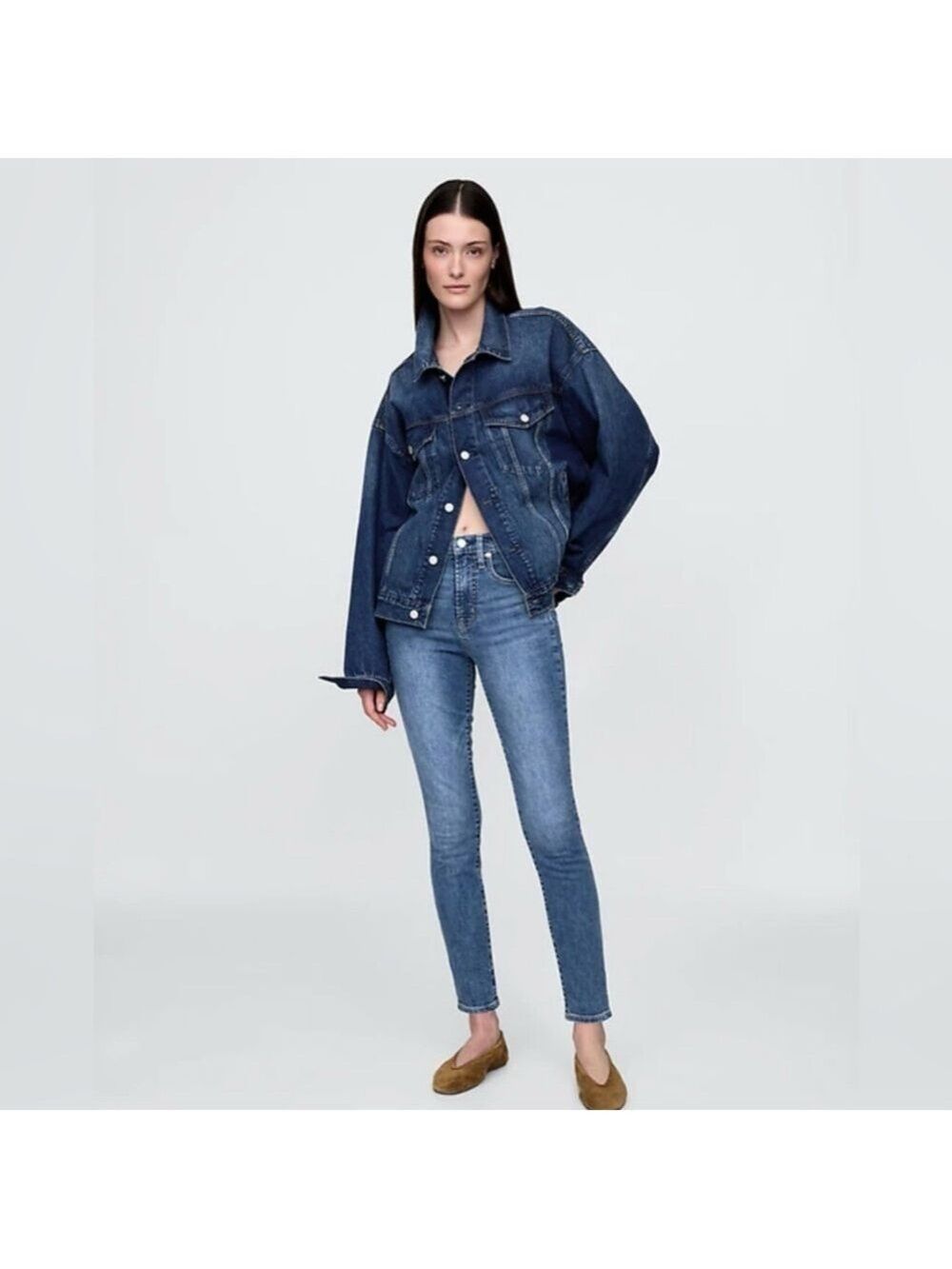 GAP High Rise Distressed True Skinny 1969 Jeans